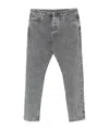 Brunello Cucinelli Straight Leg Jeans With Faded Effect And Five-pocket Design In Gray