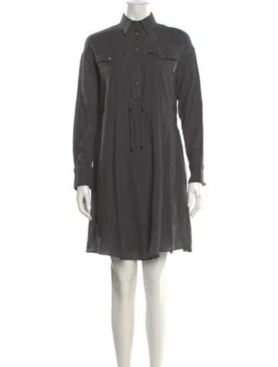 Pre-owned Brunello Cucinelli Knee-length Dress In Gray