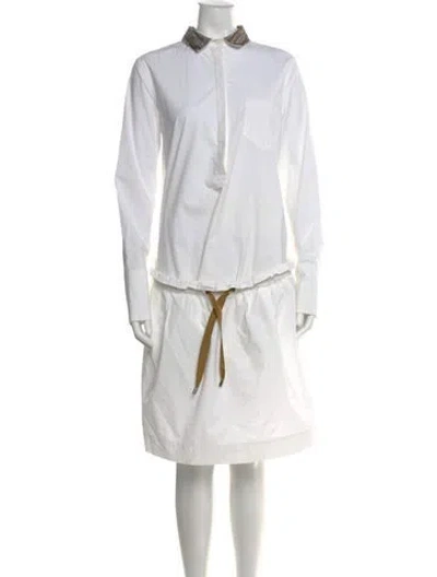 Pre-owned Brunello Cucinelli Knee-length Dress In Neutral