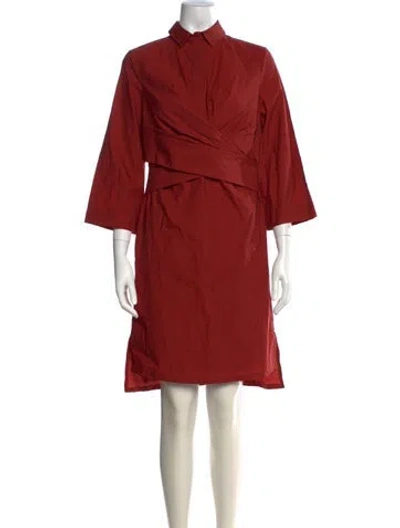 Pre-owned Brunello Cucinelli Knee-length Dress In Orange