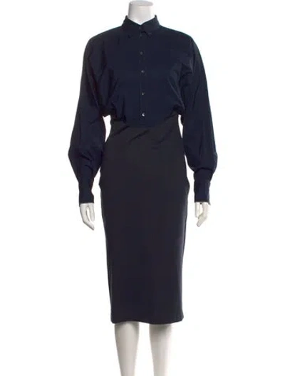 Pre-owned Brunello Cucinelli Knee-length Dress W/ Tags In Blue