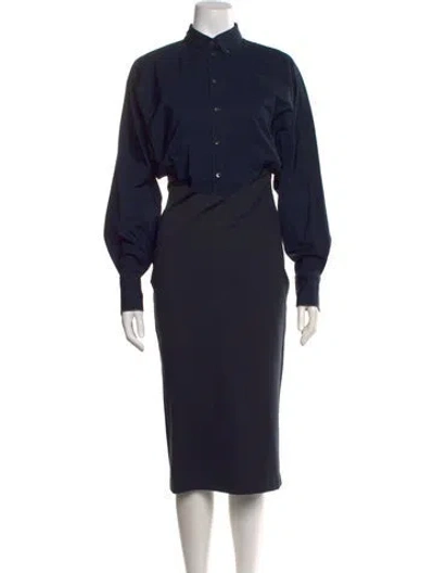 Pre-owned Brunello Cucinelli Knee-length Dress W/ Tags In Blue