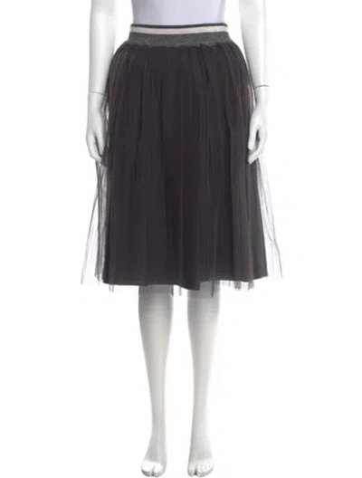 Pre-owned Brunello Cucinelli Knee-length Skirt In Gray