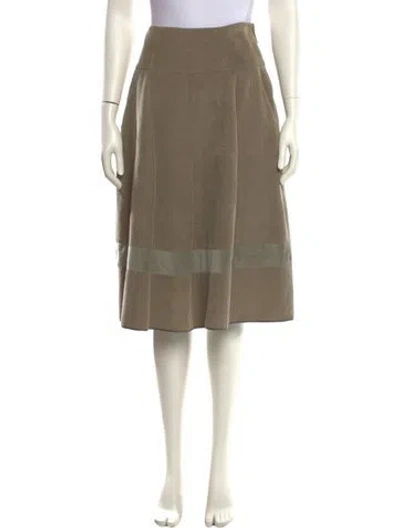 Pre-owned Brunello Cucinelli Knee-length Skirt In Green