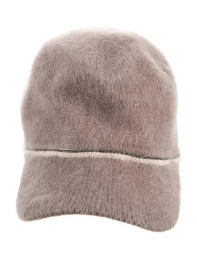 Pre-owned Brunello Cucinelli Knit Baseball Cap In Brown/neutrals