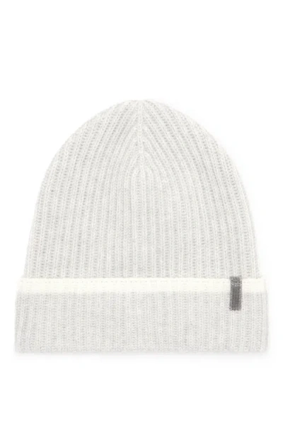Brunello Cucinelli Knit Beanie In Fog