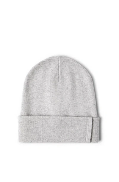 Brunello Cucinelli Knit Beanie In Gray