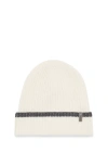 Brunello Cucinelli Contrast Cashmere Beanie In Panama