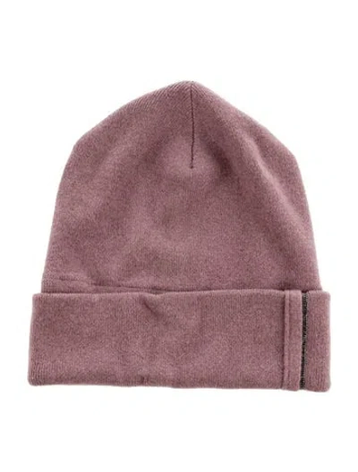 Pre-owned Brunello Cucinelli Knit Beanie In Purple