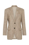 Brunello Cucinelli Blazer Jacket In Light Brown