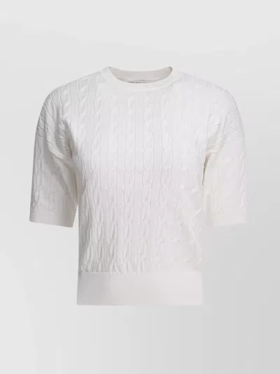 BRUNELLO CUCINELLI KNIT CREW NECK T-SHIRTS