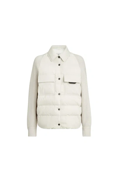 Brunello Cucinelli Knit Down Coat In White