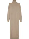 Brunello Cucinelli Woman Maxi Dress Beige Size M Cashmere In Beige