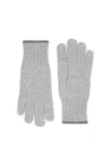 Brunello Cucinelli Knitted Cashmere Gloves In Gray