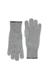 Brunello Cucinelli Knit Gloves In Grey