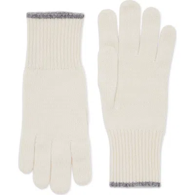 Brunello Cucinelli Knit Gloves In Neutral