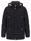 Brunello Cucinelli Men Knit Insert Down Jacket