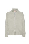 Brunello Cucinelli Knit Jacket With Padding In White