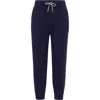 Brunello Cucinelli Ribbed-knit Cotton-blend Track Pants In Blau