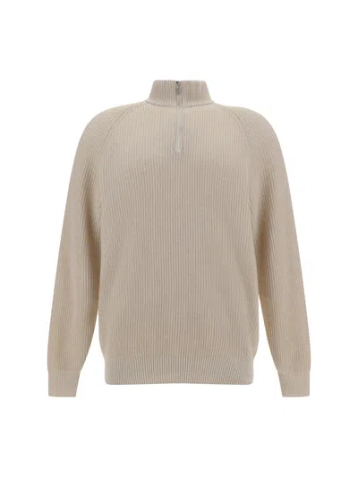 Brunello Cucinelli Cashmere Turtleneck In Sabbia