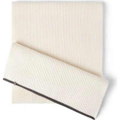 Brunello Cucinelli Knit Scarf In Neutral