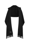 Brunello Cucinelli Knit Scarf With Hood In Black