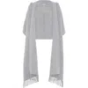 Brunello Cucinelli Knit Scarf With Hood In Gray