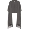 Brunello Cucinelli Knit Scarf With Hood In Gray
