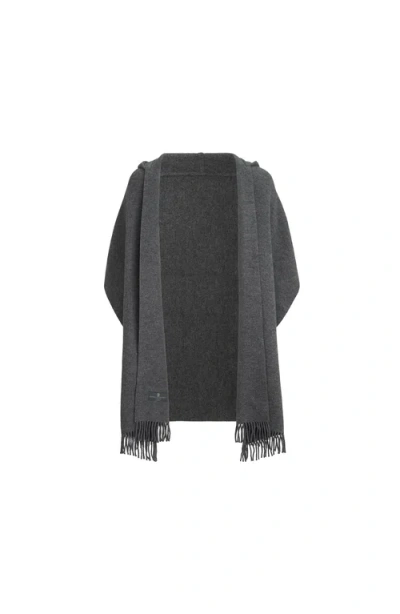 Brunello Cucinelli Knit Scarf With Hood In Black
