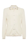 Brunello Cucinelli Knit Shirt In Ecru