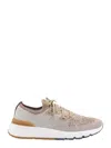 Brunello Cucinelli Mesh-panel Lace-up Sneakers