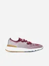Brunello Cucinelli Knitted Upper Low-top Sneakers In Red