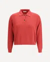 Brunello Cucinelli Ribbed Cotton Knit Polo Shirt In Red