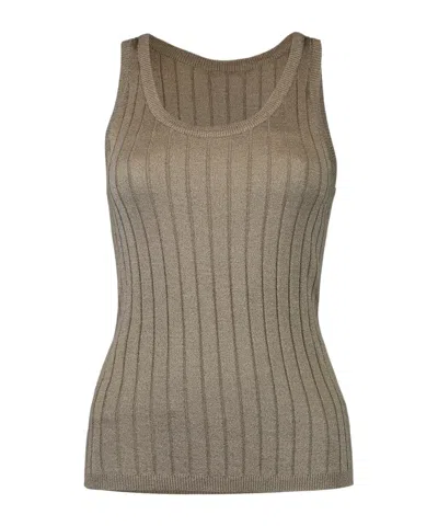 Brunello Cucinelli Knit Tank Top In Gray