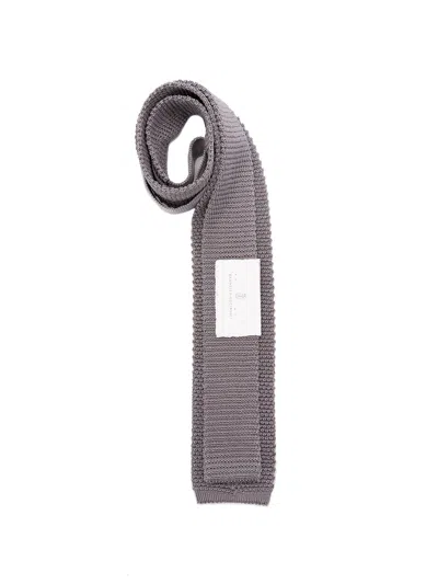 Brunello Cucinelli Knit Tie In Gray