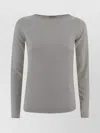 Brunello Cucinelli Knit Top Featuring Body-hugging Lines In Gray