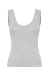 Brunello Cucinelli Ribbed-knit Vest Top In Grey
