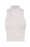 Brunello Cucinelli Ribbed-knit Turtleneck Top In Light Pink