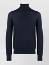Brunello Cucinelli Knit Turtleneck Sweater Ribbed Cuffs In Blue