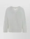 BRUNELLO CUCINELLI KNIT V-NECK COTTON SWEATER WITH SEQUIN DETAILING