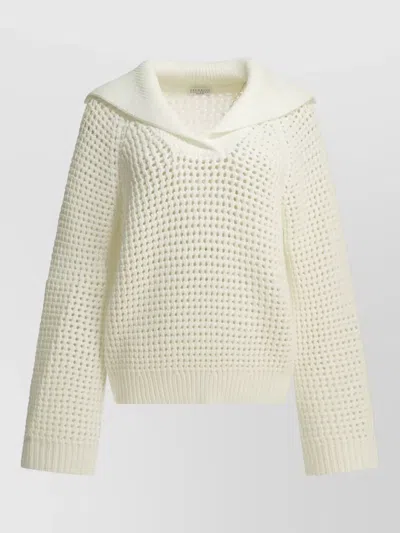 Brunello Cucinelli Women Sparkling Net Cotton Hooded Cardigan In Neutral