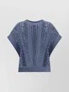 Brunello Cucinelli Knit Vest Lace Detail