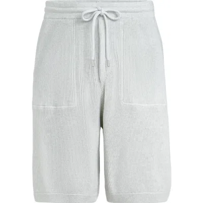 Brunello Cucinelli Tapered Ribbed Cotton Sweatpants In Gray