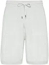 Brunello Cucinelli Knitted Bermuda Shorts In Grey