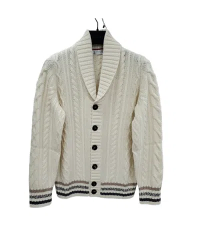 Brunello Cucinelli Knitted Cardigan In Gray