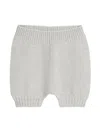 Brunello Cucinelli Knitted Cotton Shorts In Grey