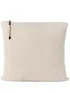 Brunello Cucinelli Knitted Cushion In Neutrals