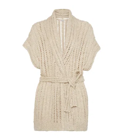 BRUNELLO CUCINELLI KNITTED DAZZLING CARDIGAN