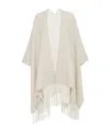 Brunello Cucinelli Gestricktes Cape Mit Fransensaum In White