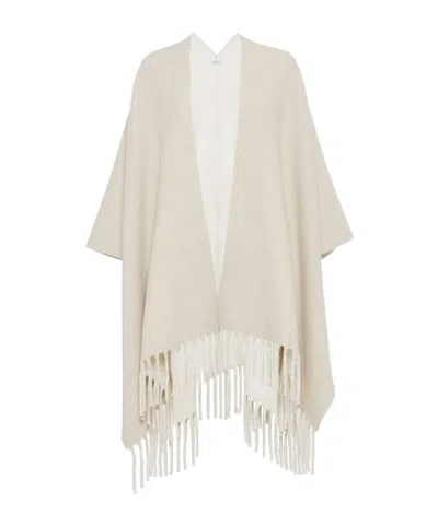 BRUNELLO CUCINELLI BRUNELLO CUCINELLI DOUBLE KNITTED PONCHO